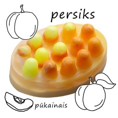 Ar rokām darinātas masāžas ziepes ar persiku aromātu. Roku darbs. Ar rokām darinātas masāžas ziepes ar persiku aromātu. Roku darbs.